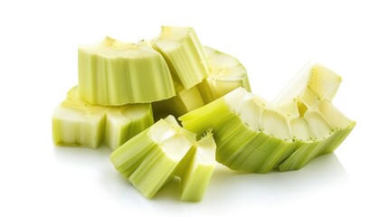 Wall Mural - A pile of celery sticks cut into small pieces