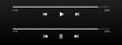 © vikusha_art - Set of audio or video player progress loading bars with time slider, play and pause, rewind and fast forward buttons. MP3, podcast or audiobook playback panel interface. Vector graphic illustration.