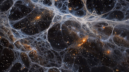 Wall Mural - a space brimming with stars of all sizes, shining brightly against the dark backdrop, creating a mes