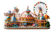 © David - Intricate amusement park model isolated on transparent background