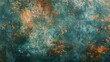Grunge rusty green blue metal corten steel stone background  wallpaper texture banner panorama.