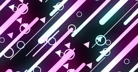 Wall Mural - geometric shape abstract loop animation. infinity motion graphic shapes loop animation on black back