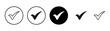 Check icon vector isolated on white background. check mark icon. check list button icon. Tick
