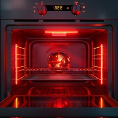 Sticker - An oven is being set to a high temperature