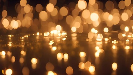 Poster - Sparkling Golden Light Bokeh Background Generative AI