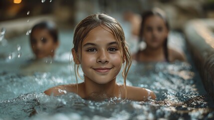 Sticker - child in the pool