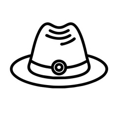 men's hat as a icon logo vector illustration, isolated on transparent background