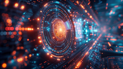 futuristic technology background, digital tech wallpaper 