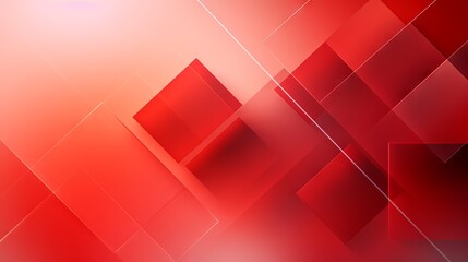 Wall Mural - Vibrant red abstract square shapes overlayed on dynamic background: perfect for business or sport banners

