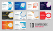 © GraphicStudio - Corporate horizontal Annual Business Conference Flyer Layout and invitation banner template design. Annual corporate business workshop, meeting, training, Annual conference flyer, Cover design