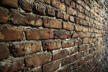 Brick Walls That Have Not Been Covered With Cement - Generative Ai