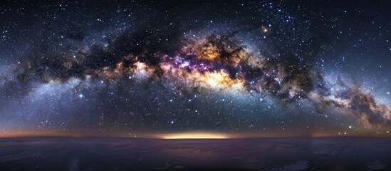Wall Mural - captured from the space station, the mesmerizing and breathtaking view showcases the vast galaxy fil