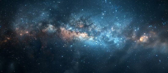 Wall Mural - starry night sky with a beautiful view of the milky way galaxy and twinkling stars