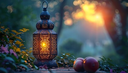 Wall Mural - lantern in the night