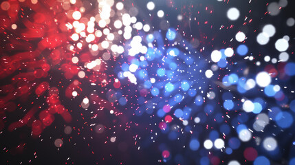 abstract red and blue sparkling bokeh background