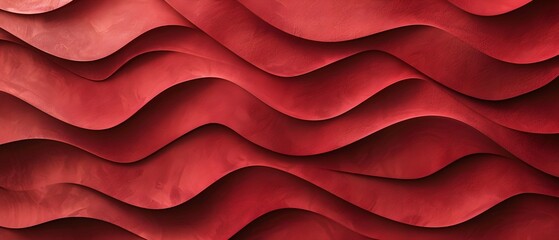Poster - Abstract red stone texture background with smooth wavy lines, elegant and modern background. high resolution