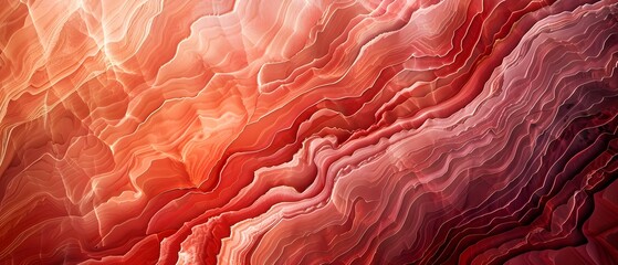 Poster - Abstract red stone texture background with smooth wavy lines, elegant and modern background. high resolution