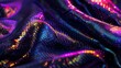 Snake skin textured background with dark holographic tones