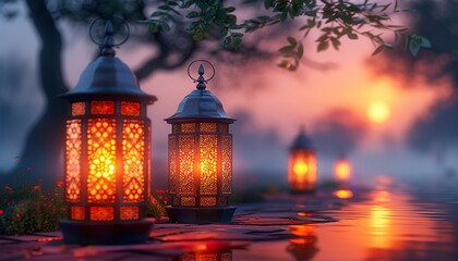 Wall Mural - decorative lantern 