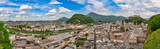 Fototapeta  - Salzburg Austria, panorama city skyline of Salzburg city and Fortress Hohensalzburg