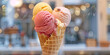 ice cream in a cone, generative AI