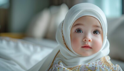 Wall Mural - a little Muslim child on the Eid al-Adha 