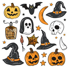 Sticker - halloween pattern