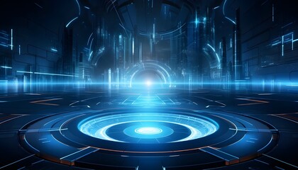 Poster - technology concept background sci fi design