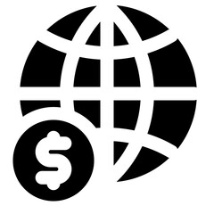 Sticker - global economy icon