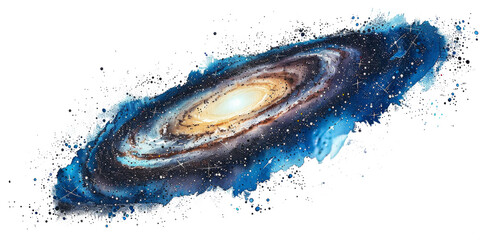 A galaxy isolated on transparent background.
