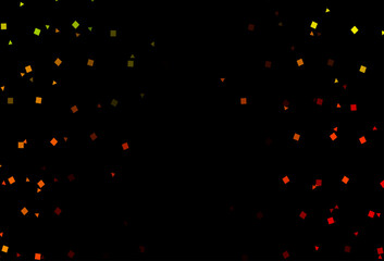 Poster - Dark Green, Red vector background with triangles, circles, cubes.