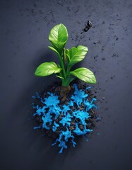 Wall Mural - plant growing in soil