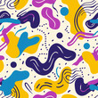 Abstract colorful memphis design pattern