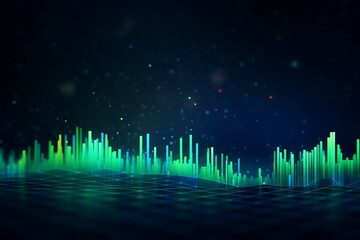 Wall Mural - abstract technology background with glowing lines and particles.