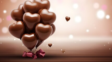 Sticker - heart shaped chocolate