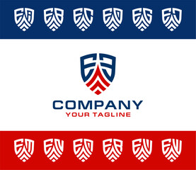 EE Shield Lettermark Logo Set.