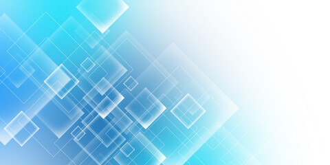 Abstract pastel blue background with square shapes