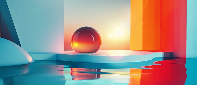 abstract geometric bright colorful background