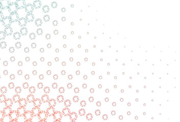 Poster - Light green, red vector texture with disks.