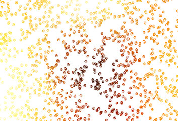Poster - light yellow, orange vector backdrop with dots.