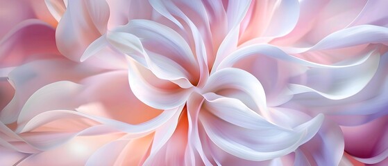 Poster - Abstract flowers texture background with smooth wavy lines, elegant and modern background