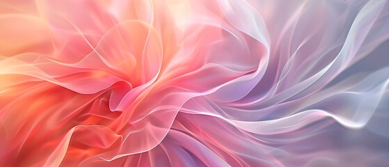 Poster - Abstract flowers texture background with smooth wavy lines, elegant and modern background