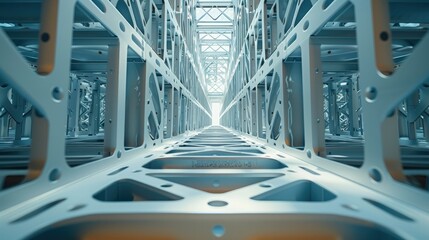 Poster - Stacked house construction truss of brand new. Generative AI.