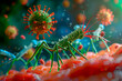 Bacteria virus or germs microorganism cells.