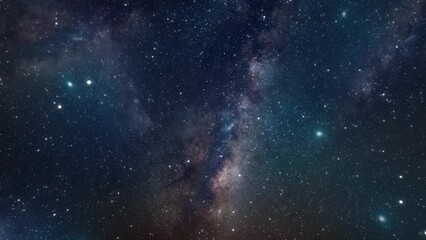 Wall Mural - futuristic journey through constellations and galaxies, flying past shining stars. infinity galaxy s