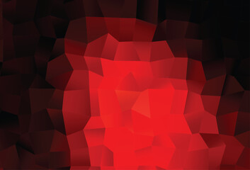Poster - Light Red vector cover with polygonal style.
