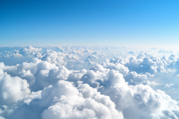 Original name(s): Beautiful view of white clouds from above, blue sky, sky background, sky texture, sky panorama, white fluffy clouds, blue sky, view from airplane window, sky horizon, clouds and blue