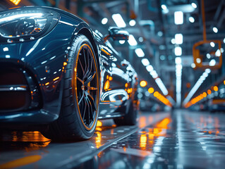 Poster - Automotive industry and transportation , View of a car