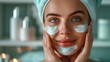 Skin care in a spa salon