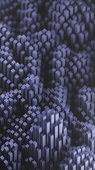 Fototapete - Abstract, neon lines and shapes depicting a virtual gallery...